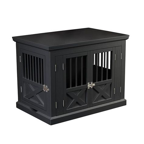 Medium Dog Crate, Dog Crate End Table, Furniture Style Dog Crate, Crate End Tables, Beautiful Furniture Pieces, Wooden Dog Crate, Crate Cover, Dog Cages, Indoor Dog