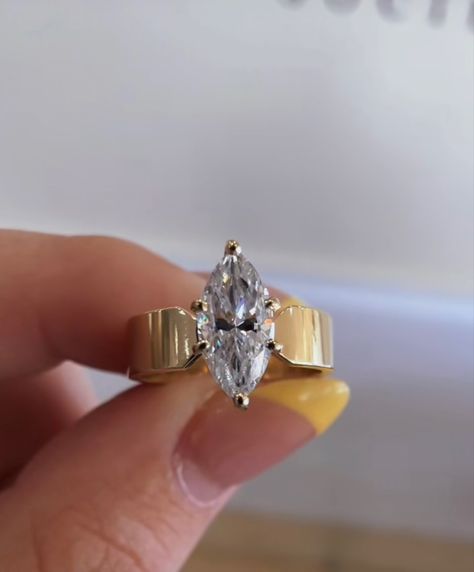 80s Style Engagement Rings, 90s Style Engagement Ring, Ruby Pear Engagement Ring, Vintage Timeless Engagement Rings, Marquise Engagement Ring Thick Gold Band, Thick Gold Band Engagement Ring Vintage, Marquise Diamond Ring Thick Band, 50s Engagement Ring, Vintage Engagement Rings Thick Band