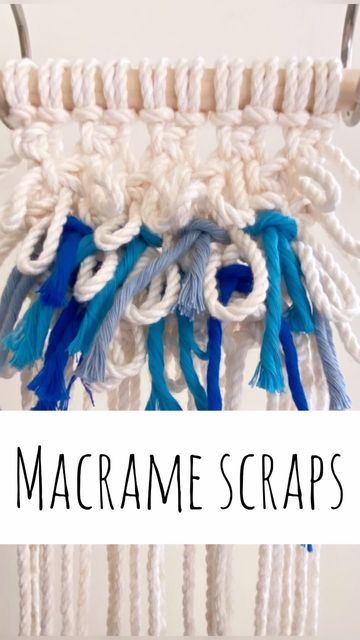 Scrap Macrame Cord Projects, Macrame Scraps Project, Macrame Scraps, Macrame Projects Ideas, Wall Art Crafts, Macrame Ideas, Macrame Decor, Macrame Tutorial, Macrame Art