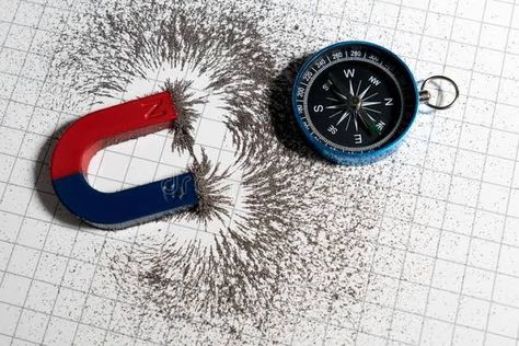 Graph Background, Scientific Experiment, Magnetic Field, Creative Icon, Spring Steel, Science Experiments, White Paper, Cool Things To Make, Compass