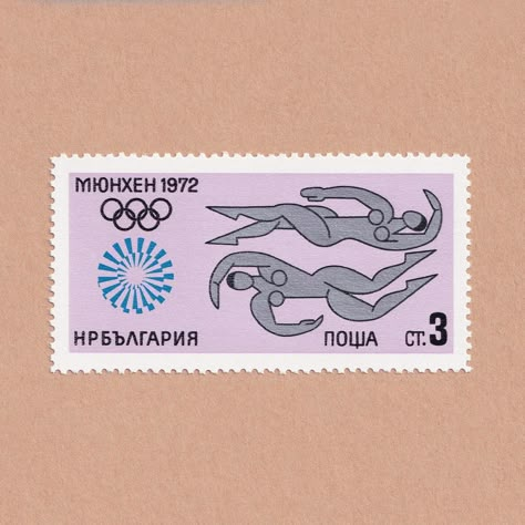 1972 Munich Olympic Games, Swimming — Bulgaria, 1972 🇧🇬 Stefan Kanchev . . . #filateliagrafica #graphicstamps #postagestamps #philately… | Instagram Stefan Kanchev, Art Identity, Environmental Graphics, Olympic Games, Visual Identity, Graphic Design Illustration, Design Inspo, Game Art, Illustration Design