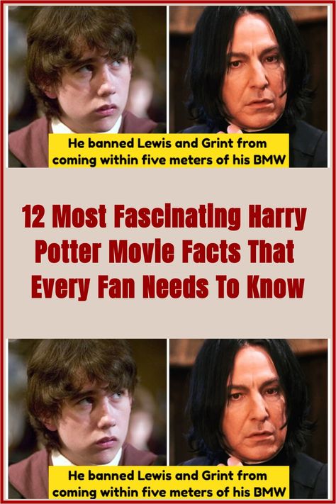 Facts About Harry Potter, Harry Potter In Order Movies, Harry Potter Films In Order, Harry Potter Fun Facts, Harry Potter Facts Mind Blown, Richard Harris, Arthur Weasley, Matthew Lewis, Lily Potter