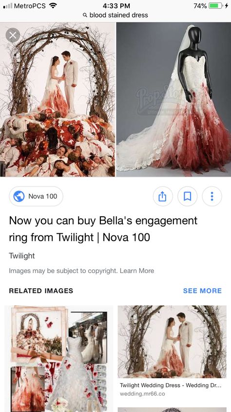 Wedding Dress With Blood On It, Horror Wedding Dress, Wedding Dress Halloween Costume Ideas, Blood Wedding Dress, Demolition Lovers Cosplay, Blood Stained Dress, Twilight Wedding Scene, Twilight Wedding Dresses, White Vampire