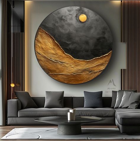 Circle Gold 3D Textured Painting Gold Moon Painting Black and Gold Textured Wall Art Black Abstract Art Gold Abstract Art Circle Black Art - Etsy Gold Textured Wall, Textured Wall Art Black, Abstract Art Gold, Circular Artwork, Gold Abstract Art, Black Abstract Art, Painting Gold, Art Circle, Moon Painting