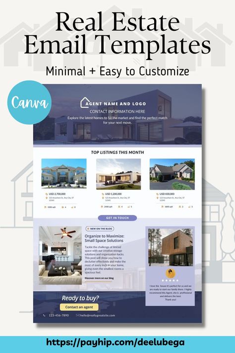 Real Estate Email Newsletter Templates Email Marketing Design Newsletter Templates, Real Estate Newsletter, Digital Content Creator, Real Estate Success, Learn Marketing, Real Estate Marketing Design, Design Real Estate, Email Newsletter Template, Email Ideas