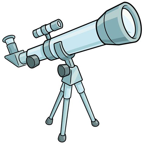 How to Draw Telescope: Step 10 Person Looking Through Telescope Drawing, Telescope Drawing Easy, Telescope Concept Art, Telescope Sticker, Telescope Illustration, Telescope Art, Telescope Drawing, Doodle Maths, Mini Telescope