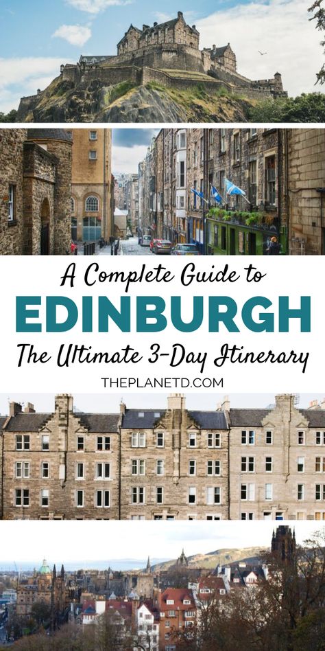 Edinburgh 3 Day Itinerary, 3 Days In Edinburgh, Bookstores In Edinburgh, Things To Do In Edinburgh Scotland, Edinburgh Itinerary, Historical Castle, Edinburgh Food, Travel Edinburgh, Edinburgh Tours