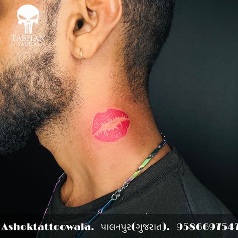 TashanTattoo
AshokTattooWala
S.20. Tirupati plaza
Opp. New bus stand
Near gd modi collage
Palanpur (gujrat)
9586697547
9687533310 Husband Tattoos, Kiss Tattoo On Neck, Inner Thigh Tattoos, Kiss Tattoo, Tattoo On Neck, Husband Tattoo, Kiss Logo, Kiss Tattoos, Band Tattoos