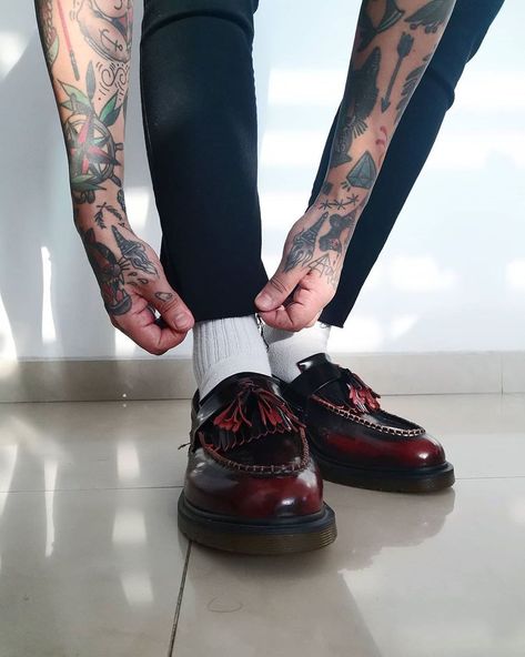 Dr. Martens on Instagram: “The Adrian tassel loafer is a Docs Original, adopted by the mods of the 60s and paired with sharp tailoring. They're as relevant now as…” Adrian Tassel Loafer, Kicks Shoes, Doc Marten Oxford, Tassel Loafers, The 60s, Wedding Men, Wedding Outfit, Loafers Men, What To Wear