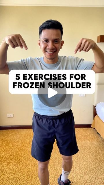 Madz Mariwa 🇵🇭 | FROZEN SHOULDER EXERCISES!! 🤩🤩🤩 #frozenshoulder #frozenshouldertreatment #foryou #trending | Instagram Shoulder Physical Therapy, What Is Frozen Shoulder, Shoulder Stretching Exercises, Shoulder Exercises Physical Therapy, Frozen Shoulder Pain, Frozen Shoulder Exercises, Upper Back Pain Exercises, Shoulder Rehab Exercises, 2024 Fitness