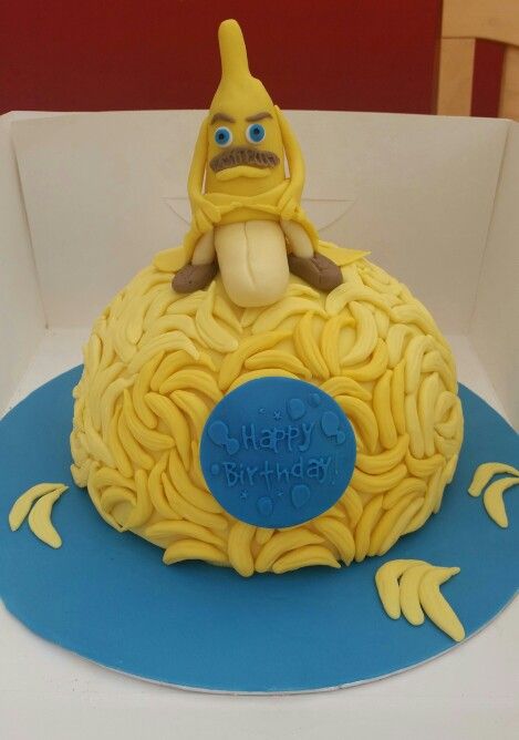 Banana flasher birthday cake Flash Birthday Cake, Diy Cake, Monster Cookies, Birthday Cake, Cake, Birthday