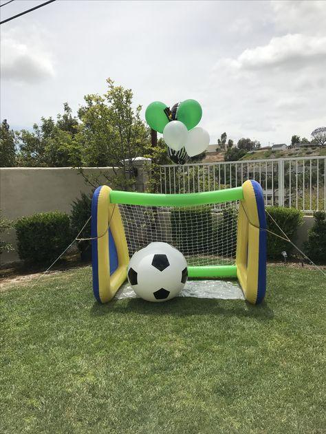 Baseball And Soccer Birthday Party, Soccer Birthday Party Food, Soccer Bday Party Ideas, Soccer 2nd Birthday Party, Soccer First Birthday Party, Soccer Birthday Party Ideas For Boys, 1st Birthday Soccer Theme, Soccer Birthday Games, Soccer Pool Party