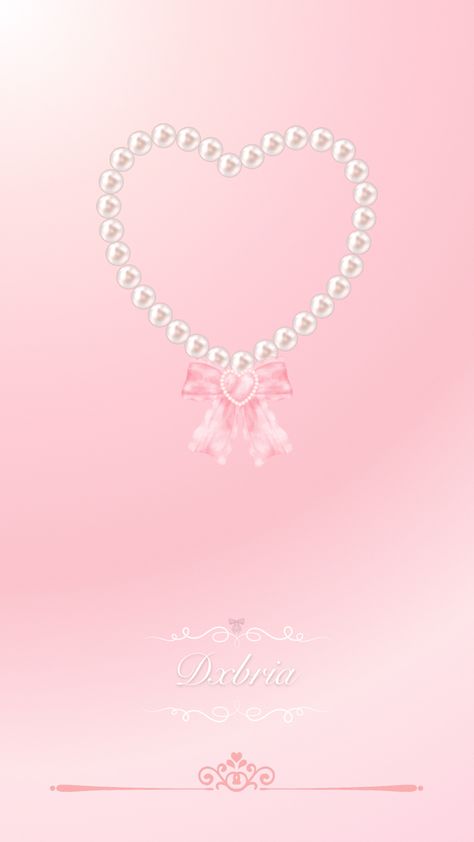 Pink, ribbon and pearls Ribbon Lockscreen, Coquette Lockscreen, Coquette Background, Pearl Frame, Light Pink Background, Background Frame, Y2k Pink, Heart Wallpaper, Wallpaper Iphone Cute