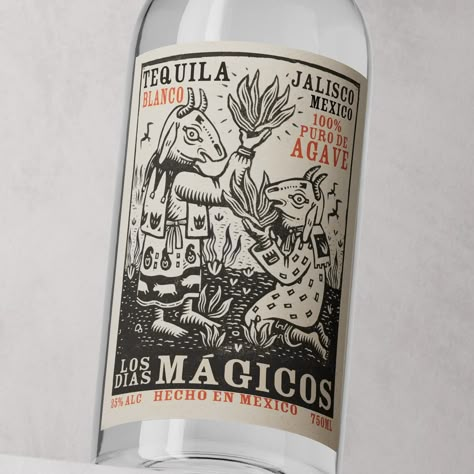 Los Dias Magicos Showcases Radical Product Innovation Within The Range | Dieline - Design, Branding & Packaging Inspiration Tequila Branding, Tequila Packaging, Tequila Soda, Sipping Tequila, Product Innovation, Magical Realism, Tequila Bottles, Old Names, Mexican Culture