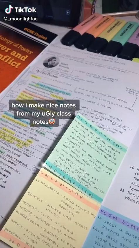 notes transformation 💕 [Video] | School organization notes, Life hacks for school, High school life hacks How To Use Sticky Notes In Notes, Organizing Ideas School, How To Be Organized For School, College Notes Ideas, How To Make Studying Fun, College Notes Aesthetic, School Binder Organization, Online School Routine, School Notes Aesthetic