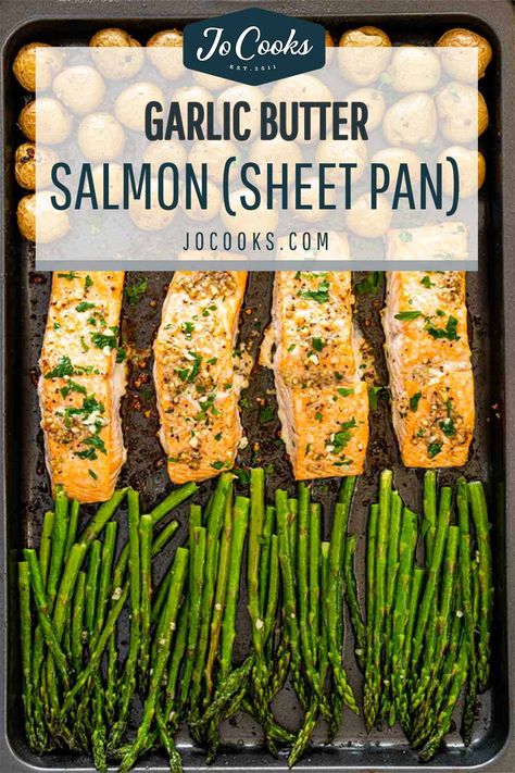 Sheet Pan Dinners Tilapia, Salmon Recipes One Pan Dinners, One Sheet Meal Prep, Meal Prep One Pan, One Sheet Salmon And Asparagus, Salmon Dinner For One, Quick Healthy Dinner Salmon, Noom Recipes Salmon, Healthy Salmon Crockpot Recipes