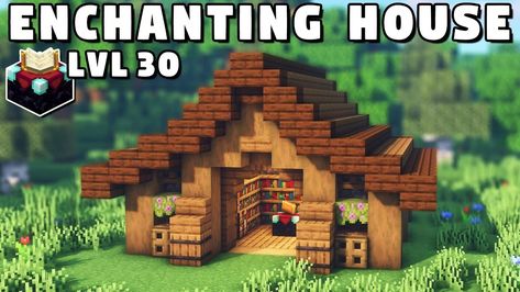 Compact Enchanting House in Minecraft - TBM | TheBestMods Enchanting House Minecraft, Easy Minecraft Starter House, Luxurious Modern House, Enchanting House, Living Room In Minecraft, Minecraft Starter House, Simple Living Room Designs, House In Minecraft, Starter House