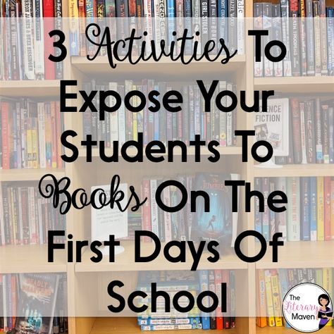 Here's 3 different activities I use during the first day or week of school so my students are exposed to the books in my classroom library. School Library Activities, Decorating The Classroom, Poetry Lesson, Community Building Activities, Middle School Teaching Ideas, Genre Of Books, Middle School Teaching, First Days Of School, Arts Classroom