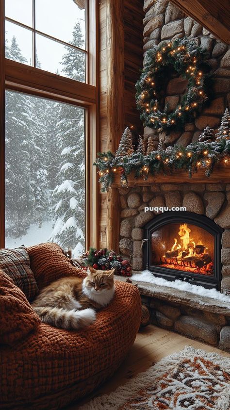 25 Budget-Friendly DIY Christmas Gifts for Neighbors Cat In Front Of Fireplace, Diy Christmas Gifts For Neighbors, Christmas Cat Wallpaper, Christmas Gifts For Neighbors, Christmas Fireplace Decor Ideas, Cozy Christmas Fireplace, Gifts For Neighbors, Fireplace Decor Ideas, Candle Arrangements