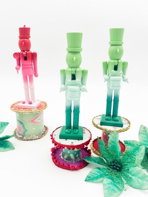 This fun set of Midcentury inspired nutcrackers is the perfect addition to your Christmas decor! Non-traditional Christmas colors will make a fun addition to your holiday this year!

Size:
Pink Nutcracker: 10"H x 3.25"W x 3.25"D
Medium Green Nutcracker: 9.5"H x 3"W x 3"D
Small Green Nutcracker: 9"H x 3"W x 3"D Green Nutcracker, Pink Nutcracker, Traditional Christmas, Teaching Art, Christmas Colors, Nutcracker, Christmas Traditions, 3 D, Christmas Decor