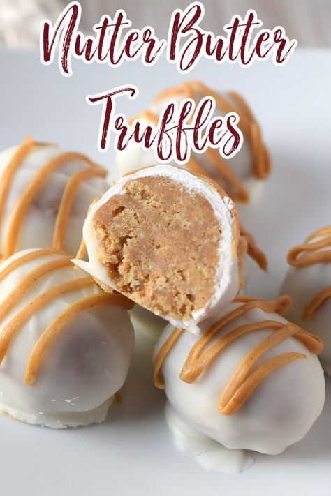 Nutter Butter Pops, Nutter Butter Truffles Recipes, Nutter Butter Balls, Nutter Butter Truffles, No Bake Christmas Desserts, Truffles No Bake, Xmas Sweets, No Bake Truffles, Truffle Recipes