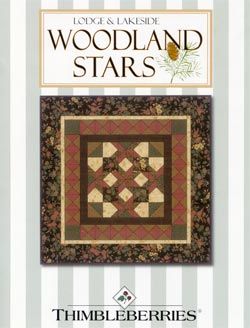 Thimbleberries - Woodland Stars (LJ92384) Hunter’s Star Quilt, Light Blue Flowers, Star Decorations, Star Quilt Patterns, Bead Kits, Book Quilt, Wall Quilts, Hardcover Book, Star Quilt