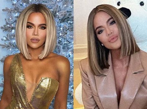 Chloe Kardashian Hair Bob, Kylie Kardashian Hair, Khloe Kardashian Hair 2023, Khloe Kardashian Bob Haircut, Khloe Kardashian Hair Short, Khloe Hair, Khloe Kardashian Hair, Chunky Blonde Highlights, Half Up Hairstyle