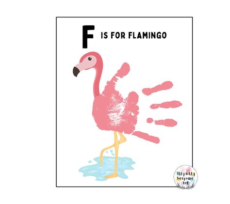 DIY Printable F is for Flamingo / Letter F Handprint Craft Template Digital Print-it-out template Craft Perfect Activity for: -Teachers/Homeschooling -Parents -Daycares -Friends and Families ***Adorable alphabet artwork / craft. -Instant Download PDF File Available -Printable Craft ***Just paint and add kids handprints to make it a memorable craft : Keepsake #handprintcraft #footprintcraft #homeschooling #handandfootprint #teachercraft #diycraft #printable #letterfhandprint #alphabetcraft Letter F Handprint, Flamingo Handprint, F Is For Flamingo, Handprint Template, Handprint Printable, Valentines Day Poems, Alphabet Crafts Preschool, Template Craft, Add Kids