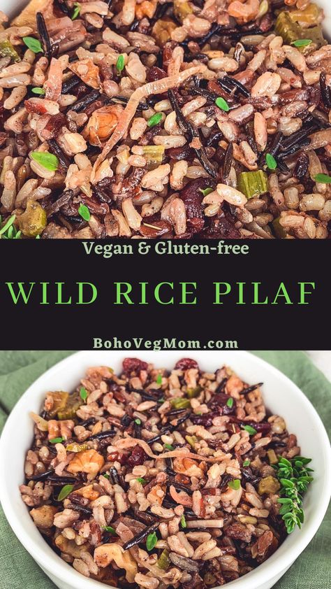 Vegan Rice Pilaf, Wild Rice Recipes Side Dishes, Wild Rice Pilaf Recipe, Roasted Winter Squash, Rice Recipes Side, Wild Rice Pilaf, Wild Rice Recipes, Rice Pilaf Recipe, Pilaf Recipe