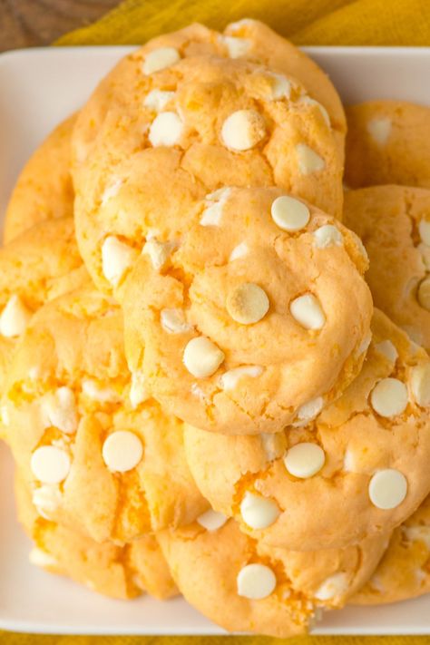 Orange Creamsicle Cookies - My Incredible Recipes Dreamsicle Cookies, Creamsicle Cookie Recipe, Orange Creamsicle Cookies, Creamsicle Cookies, 2024 Cookies, Patriotic Drinks, Creamsicle Cake, Orange Baking, Spring Dessert