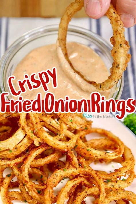 Onion Straws Recipe, Burger Onions, Fried Onion Straws, Onion Straws, Fried Onion Rings, Blooming Onion, Crispy Onions, Onion Recipes, Fried Onions