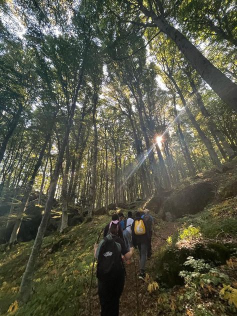 Hiking Vibes Aesthetic, Hiking Trail Aesthetic, Mountain Hiking Aesthetic, Mountain Photo Ideas, Trekking Photography, Ways To Exercise, Aesthetic Mountains, Mountain Trekking, Hiking With Friends