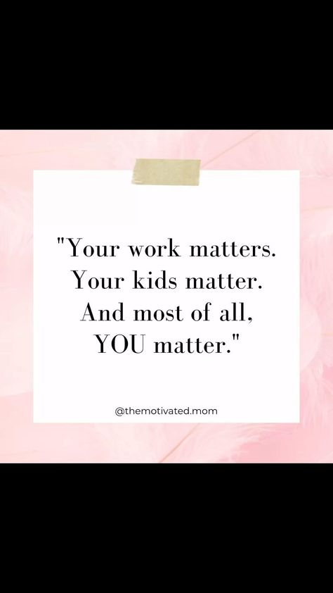 To all the working moms, your work matters, your kids matter, and most of all, YOU matter. #workingmom #mommotivation #momlife Motherhood Struggles, Mom Instagram, Mom Motivation, Photos Quotes, Daily Reminders, You Matter, Working Moms, Visual Content, Daily Reminder