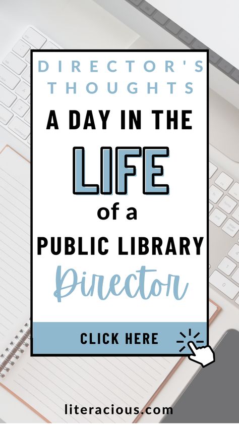 Get a behind the scenes look at how I spend my day at work as a public library director in a suburban library community! Library Social Media Posts, Library Director, Public Library Programs, Library Management, Friends Of The Library, Library Week, Library Work, Library Events, School Daze