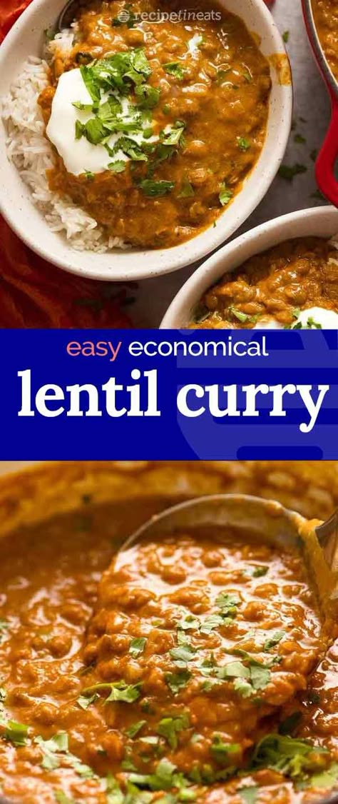 Canned Lentil Curry, Healthy Lentil Curry, How To Use Curry Powder, Easy Indian Lentil Recipes, Canned Lentils Recipes Easy, Golden Lentil Recipes, Can Of Lentils Recipe, Dal Lentil Recipe, Indian Dal Recipe Lentil Curry