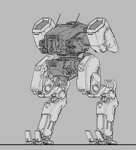 Sci Fi Mech Concept Art, Robotic Joints, Bipedal Mech, Mech Suit Concept Art, Mecha Concept Art, Mech Drawing, Eldar Safin, Robot Design Sketch, Battle Bots