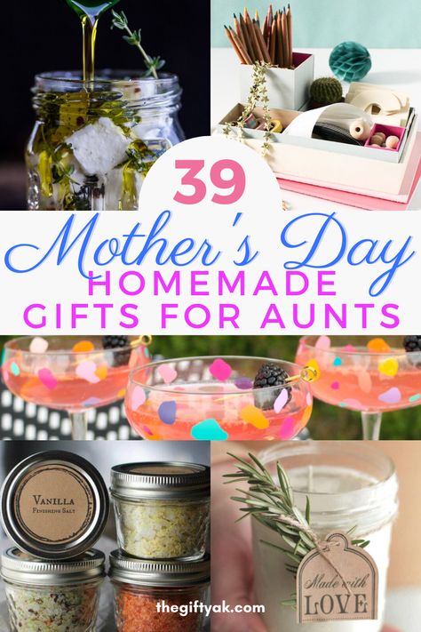 39 Aunt Mothers Day DIY Homemade Craft Gift Inspiration Pinterest How to Make Tutorial Guide Homemade Mothers Day Gift, Homemade Gifts For Mom, Budget Gifts, Cheap Mothers Day Gifts, Mothers Day Baskets, Mother Days, Cute Mothers Day Gifts, Mothers Day Gift Ideas, Homemade Mothers Day Gifts