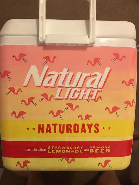 Natty Light Cooler Painting, Tke Cooler, Natty Light, Frat Coolers, Cooler Painting, Cooler Ideas, Pong Table, Art To Make, Coolers