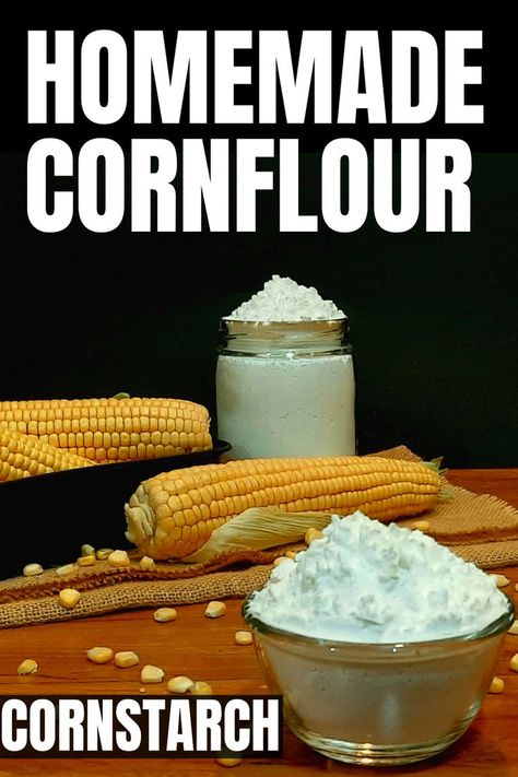 Homemade Corn Starch, How To Make Corn Starch At Home, Homemade Cornstarch, Cornstarch Recipes, How To Make Cornstarch, Homemade Ingredients, How To Make Corn, How To Thicken Sauce, Hot Sauce Recipes