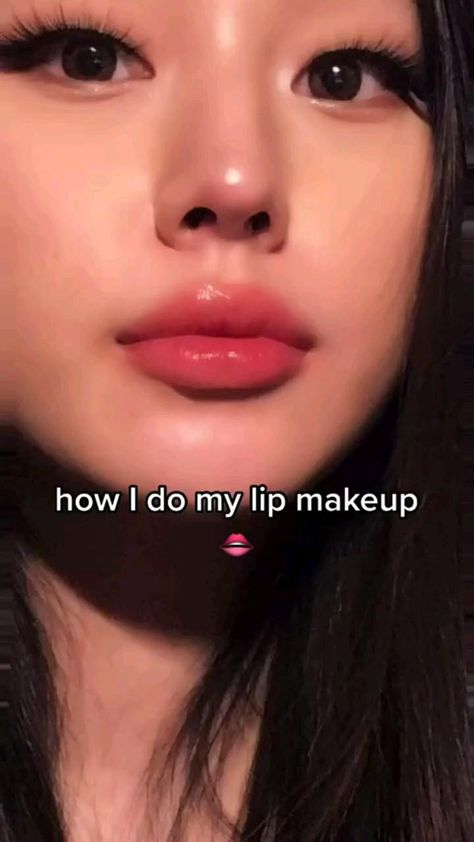 Edgy Makeup Asian Eyes, How To Do My Lips, How To Make Up Lips, How To Do Make Up Natural, Asia Makeup Look, How To Get Pink Lips Naturally, How To Do This Makeup, Pouty Lips Makeup, Pink Lips How To Get Naturally