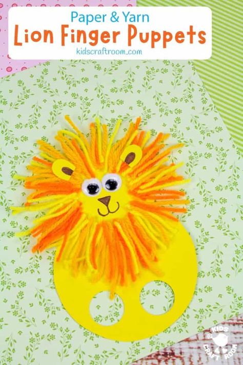 Lamb Craft, Lion Craft, Puppets For Kids, Kids Craft Room, Puppet Crafts, Animal Crafts For Kids, Bible Crafts, Finger Puppets, Paper Crafts Diy Kids