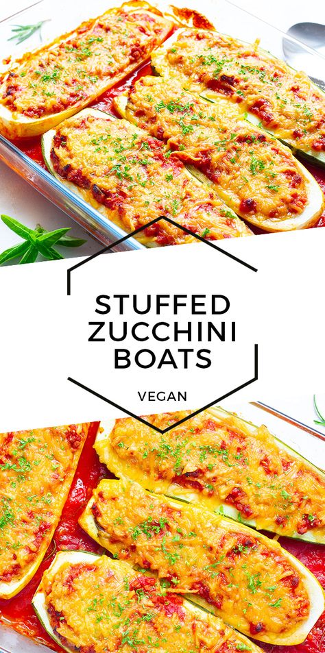 Vegan Stuffed Zucchini Boats Vegan Stuffed Zucchini, Big Zucchini, Yoghurt Dip, Stuffed Zucchini Boats, Recipes Cheap, Pasta Alla Norma, Vegan Grilling, Zucchini Salad, Stuffed Zucchini