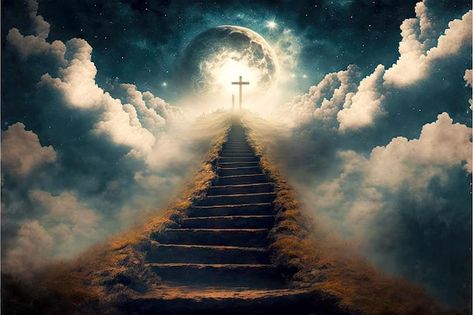 Camino sagrado a la fe escalera al cielo | Premium Photo #Freepik #photo #escalera-al-cielo #santo #cristo #dios Crazy Images, Church Backgrounds, Pictures Of Jesus Christ, River Plate, Jesus Pictures, Jesus Saves, Premium Photo, Jesus Christ, Beautiful Pictures