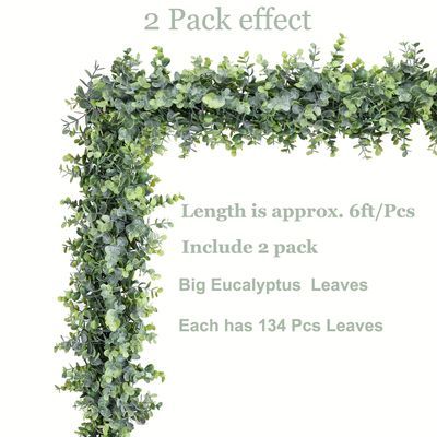 Temu | Explore the Latest Clothing, Beauty, Home, Jewelry & More Faux Eucalyptus Garland, Arch Wall Decor, Vines Hanging, Brunch Decorations, Hanging Eucalyptus, Wedding Backdrop Arch, Fake Eucalyptus, Artificial Vines, Garland For Wedding