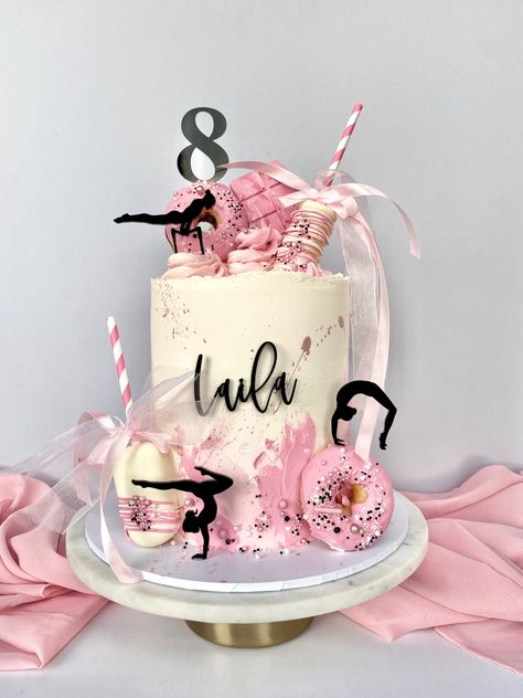 Dance Birthday Cake, Gymnastics Birthday Cakes, Chocolate Explosion Cake, Ballerina Birthday Cake, Gymnastics Cakes, Girly Birthday Cakes, Ballet Cakes, Dance Cakes, 6th Birthday Cakes