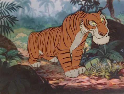 Sher Kahn animation cel Jungle Book Shere Khan, Cartoon Baddies, 2d Disney, Jungle Book 1967, Animation Films, Shere Khan, Painted Pictures, Jungle Book Disney, Animation Cel