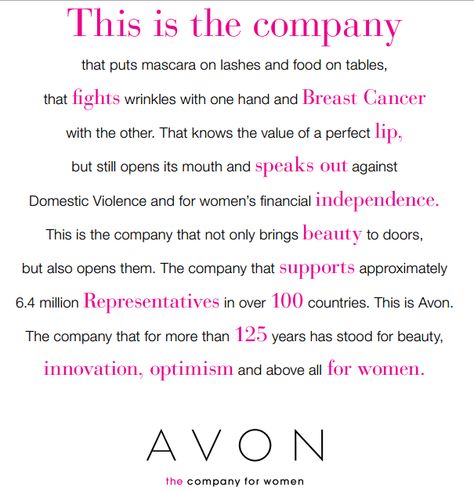 Avon Graphics, Avon Representative Business, Avon Marketing, Make Up Cosmetics, Avon Mark, Avon Sales, Dream Bigger, Avon Business, Avon Beauty