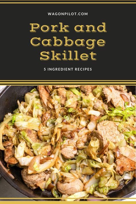 One Pan Dinner Pork and Cabbage Skillet Pulled Pork And Cabbage, Pork Sausage And Cabbage Recipes, Pork Chop Cabbage Recipes, Cabbage Pork Recipes, Pulled Pork And Cabbage Recipes, Pork Loin And Cabbage Recipes, Pork Cabbage Recipes, Pork Chops And Cabbage Recipes, Pork And Cabbage Recipes