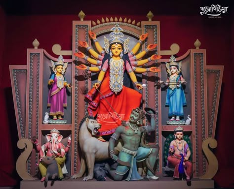 Durga Mata Pic, Durga Thakur, Idol Reference, Durga Murti, Maa Durga Hd Wallpaper, Durga Idol, Puja Decor, Mata Ji, Maa Image