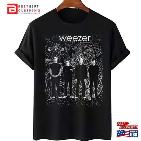 Weezer Band Shirt Make Believe Album Indie Rock Roadtrip Tour 2023 T-Shirt Hoodie Check more at https://bestgiftclothing.com/product/weezer-band-shirt-make-believe-album-indie-rock-roadtrip-tour-2023-t-shirt-hoodie/ Weezer Shirt, Weezer Band, Weezer, Make Believe, Band Shirt, Band Shirts, Indie Rock, My Boyfriend, Cool Shirts